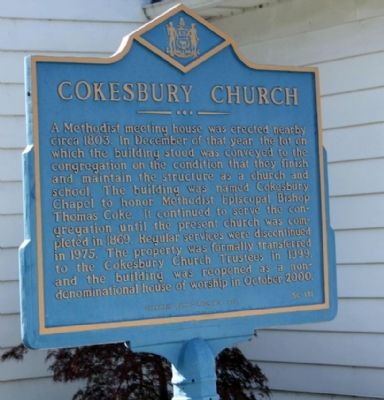 Cokesbury Church Marker image. Click for full size.