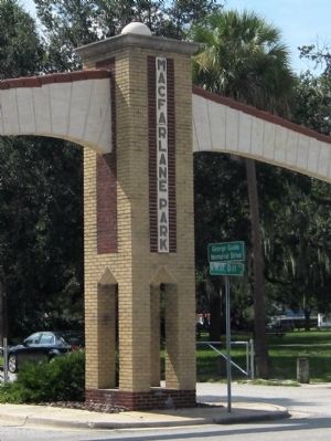 Macfarlane Park Entrance and George Guida Memorial Drive image. Click for full size.