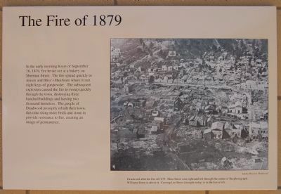 Former - The Fire of 1879 Marker image. Click for full size.
