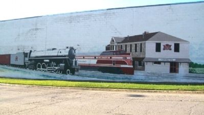 Rock Island Mural Showing Depot image. Click for full size.
