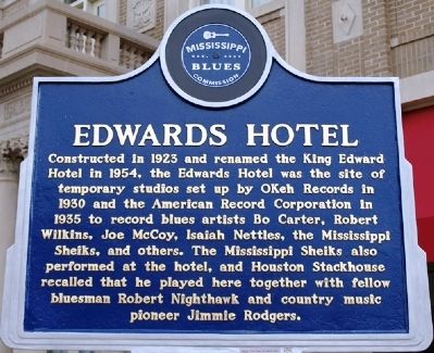 Edwards Hotel Marker image. Click for full size.