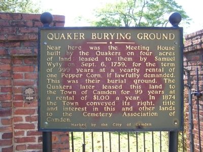 Quaker Burying Ground Marker image. Click for full size.
