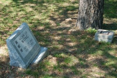 One of the few remaining Chinese Tombstones image. Click for full size.