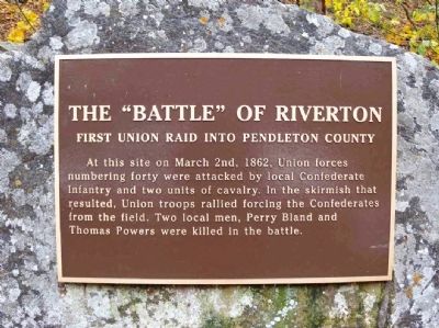 The "Battle of Riverton" Marker image. Click for full size.