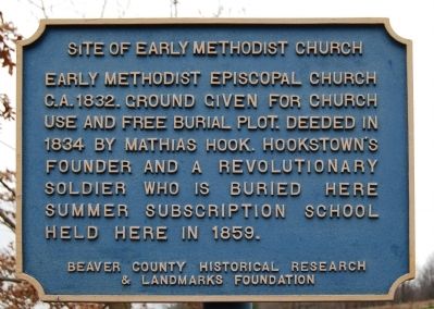 Site of Early Methodist Church Marker image. Click for full size.