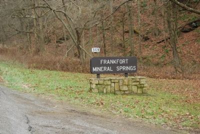 Frankfort Mineral Springs Sign image. Click for full size.