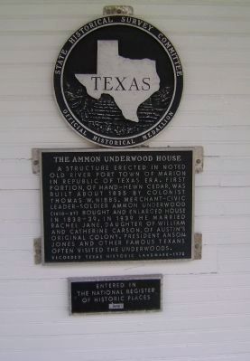 The Ammon Underwood House Marker image. Click for full size.