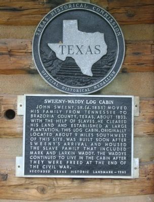 Sweeny-Waddy Log Cabin Marker image. Click for full size.