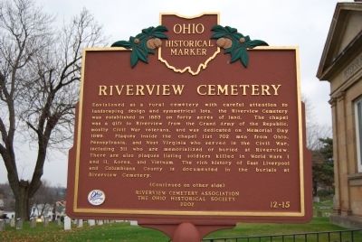 Riverview Cemetery Marker (front) image. Click for full size.