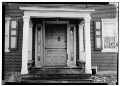 The Freeman House Front Door Documented in the Historical American Building Survey image. Click for full size.