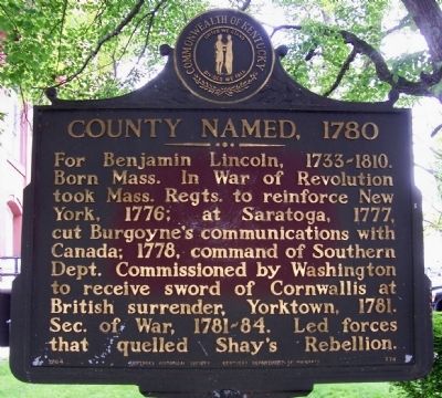 County Named, 1780 Marker image. Click for full size.