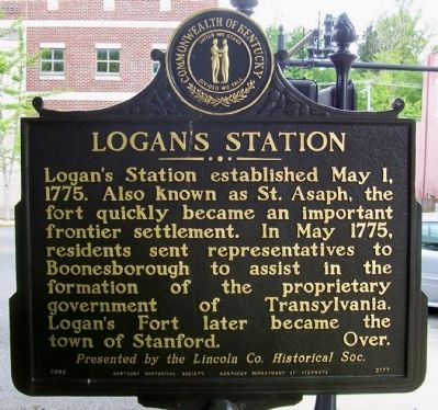 Logan’s Station Side of the Marker image. Click for full size.