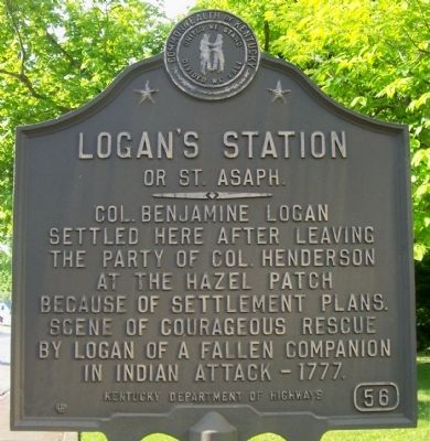 Logan's Station or St. Asaph Marker image. Click for full size.