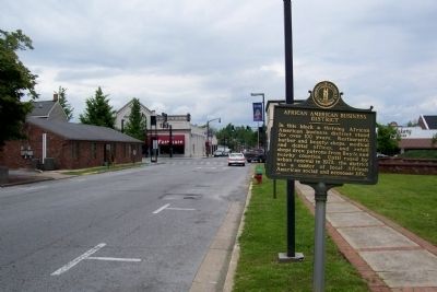 African American Business District - Doric Lodge No. 18 (F. & A.M.-P.H.A.) Marker. Click for full size. African American Business District - Doric Lodge No. 18 (F. & A.M.-P.H.A.) Marker image. Click for full size.