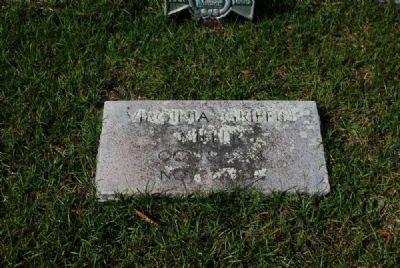 Virginia Griffin Miller Tombstone<br>Due West Presbyterian Church Cemetery image. Click for full size.
