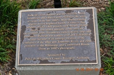 Paducah's River Industry was the city's life blood. Marker image. Click for full size.