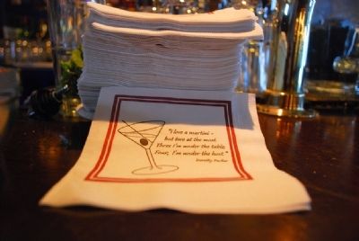 Dorothy Parker Cocktail Napkin image. Click for full size.