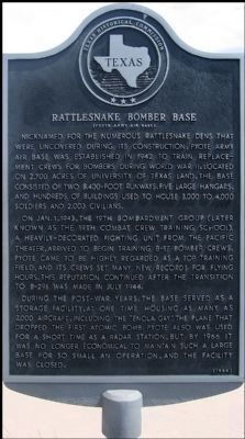 Rattlesnake Bomber Base Marker image. Click for full size.