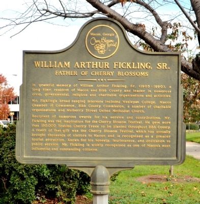 William Arthur Fickling, Sr. Marker image. Click for full size.