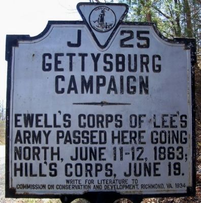 Gettysburg Campaign Marker J-25 image. Click for full size.