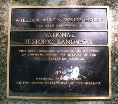 William Allen White House NHL Marker image. Click for full size.