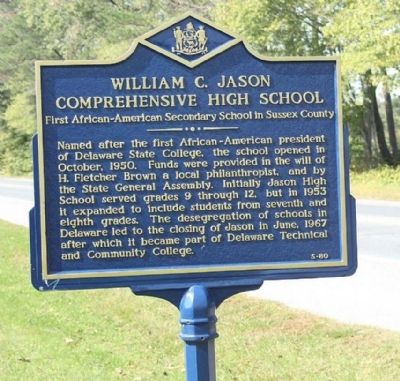 William C. Jason Comprehensive High School Marker image. Click for full size.