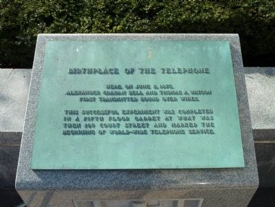 Birthplace of the Telephone Marker image. Click for full size.