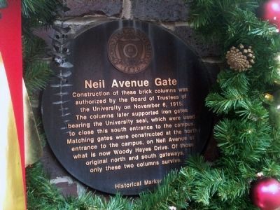 Neil Avenue Gate Marker image. Click for full size.