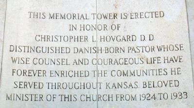 Hovgard Memorial Tower Marker. Click for full size. Hovgard Memorial Tower Marker image. Click for full size.