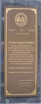 "The West Virginia Coal Miner" Marker image. Click for full size.