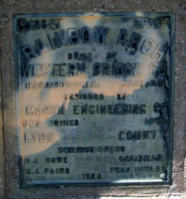 Soden's Grove Bridge Builders Plate. Click for full size. Soden's Grove Bridge Builders Plate image. Click for full size.