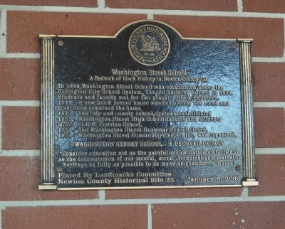 Washington Street School Marker. Click for full size. Washington Street School Marker image. Click for full size.