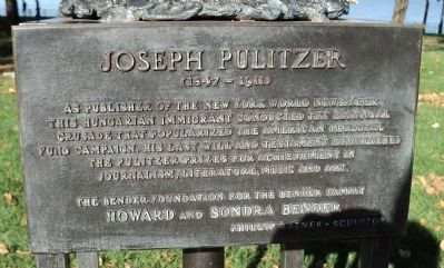 Joseph Pulitzer Marker image. Click for full size.