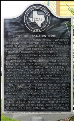 Victor Gustafson Home Marker image. Click for full size.