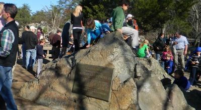 Olmsted Island Marker and sightseers at the Great Falls Overlook. Click for full size. Olmsted Island Marker and sightseers at the Great Falls Overlook image. Click for full size.
