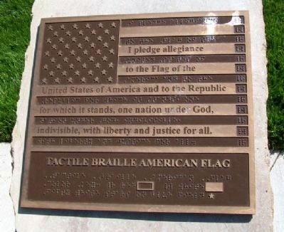 Braille Flag Marker at All Veterans Memorial Park image. Click for full size.