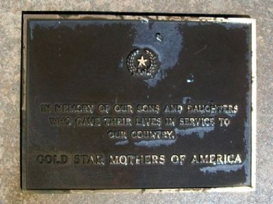 Gold Star Mothers of America War Memorial image. Click for full size.