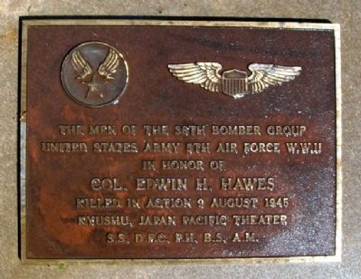 Colonel Edwin H. Hawes Memorial image. Click for full size.
