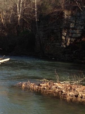 Foundation of Wesson's mill and dam image. Click for full size.