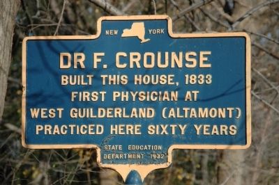 Dr. F. Crounse Marker image. Click for full size.