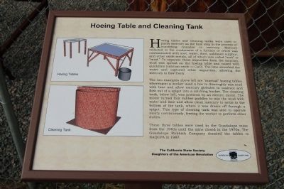 Hoeing Table and Cleaning Tank Marker image. Click for full size.