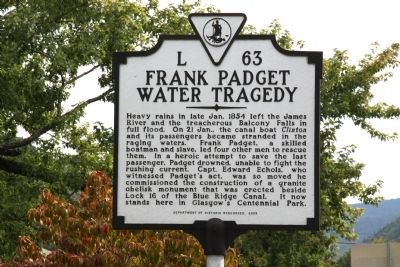 Frank Padget Water Tragedy Marker. Click for more information. Frank Padget Water Tragedy Marker image. Click for more information.