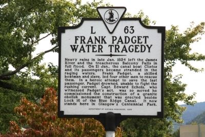 Frank Padget Water Tragedy Marker image. Click for more information.