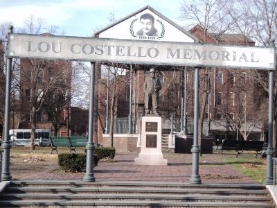 Monument in Lou Costello Memorial Park image. Click for full size.