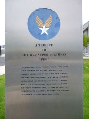 A Tribute to the B-29 Super Fortress "FIFI" Marker image. Click for full size.