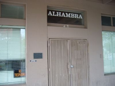 The Alhambra Hotel Marker. Click for full size. The Alhambra Hotel Marker image. Click for full size.