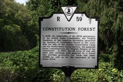 Constitution Forest Marker. Click for full size. Constitution Forest Marker image. Click for full size.