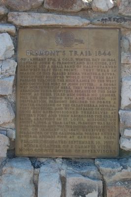 Fremont’s Trail 1844 Marker. Click for full size. Fremont’s Trail 1844 Marker image. Click for full size.