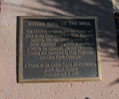 Winter Wind on the Mesa Marker image. Click for full size.