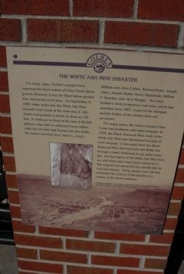 The White Ash Mine Disaster Marker image. Click for full size.